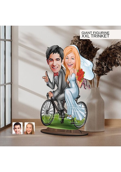 Bk Gift Kişiye Özel Evleniyoruz Karikatürlü Büyük Boy Ahşap Biblo-3 Arkadaşa Hediye , Sevgiliye Hediye, Kişiye Özel Biblolar Kobitmeyen137561 Bk Gift