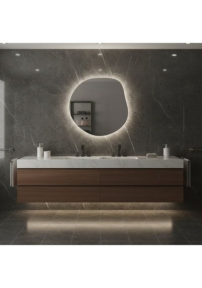 96x96 Cm Soft Kare Form Dimmable Dokunmatik Led Ayna - 6500k Beyaz Işık Beyaz