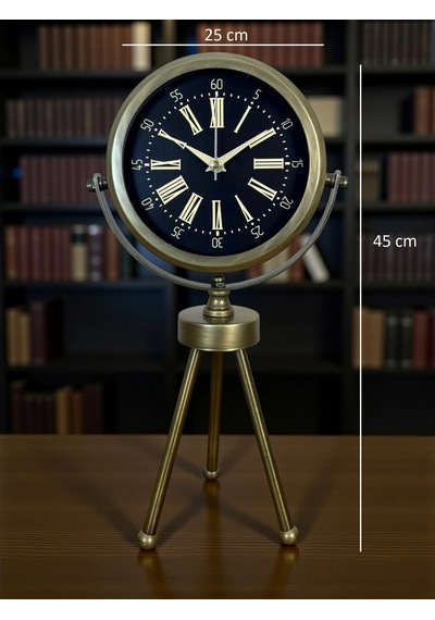 Zentime Eskitme Vintage Üç Ayaklı Duvar Saati Çok Renkli