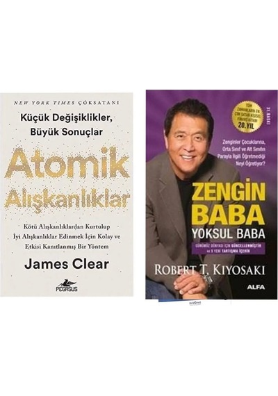 Atomık Alıskanlıklar + Zengın Baba Yoksul Baba 2 Set