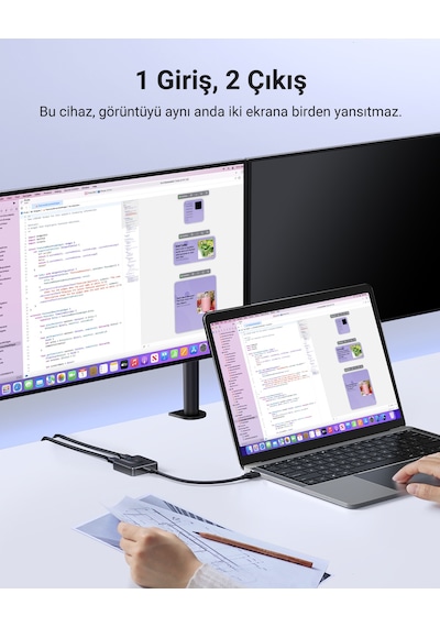 Ugreen 2-in-1 Çift Yönlü 4k 60hz Hdmı Switch, 50966