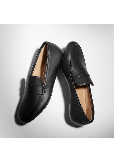 001 Black Klasik Ayakkabı Kadın Hx9-001 Fitflop Delıcato Soft Leather Loafers Black Siyah