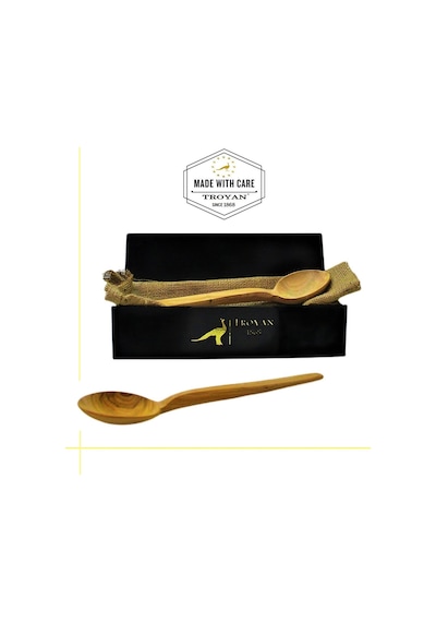 30 CM Büyük Boy Zeytin ve Şimşir Tahta Kaşık Seti