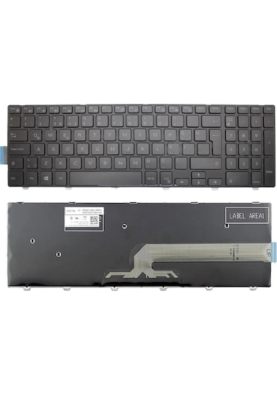 Siyah-ışıksız - Dell Mp-13n7 Uyumlu Inspiron 3542 B51f45c, 3542 B51w81c Notebook Klavye