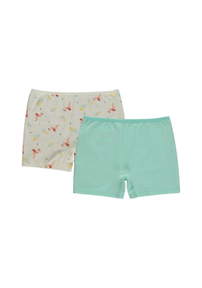 Civil Girls Flamingo 2-12 Yaş Kız Çocuk 2'li Boxer - Standart Çok Renkli