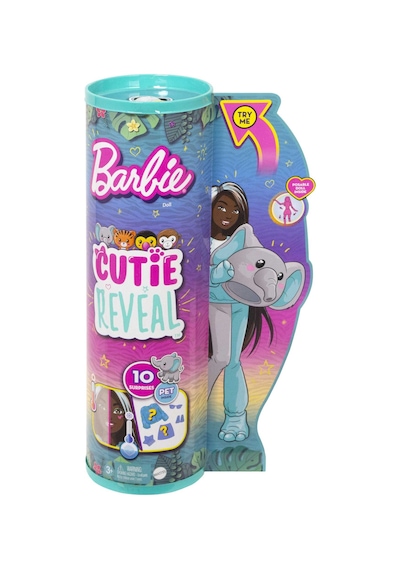 Barbie Cutie Reveal Bebekler Barbie Tropikal Orman Serisi - Fil HKP98