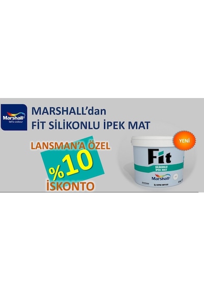 Marshall Fit Silikonlu Ipek Mat Silinebilir Iç Cephe Boyası 20 Kg (447090143)
