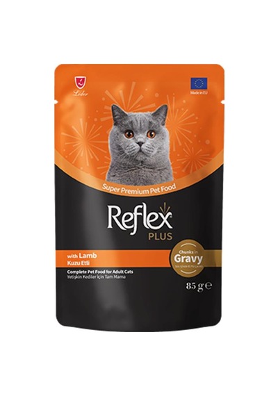 Reflex Plus Sos İçinde Parça Kuzu Etli Yetişkin Kedi Konservesi 85gr