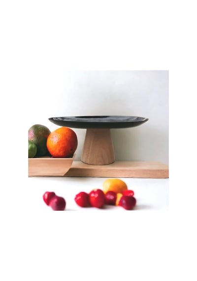 Akayev Ahşap Konik Ayaklı Siyah 25 Cm Sunumluk siyah