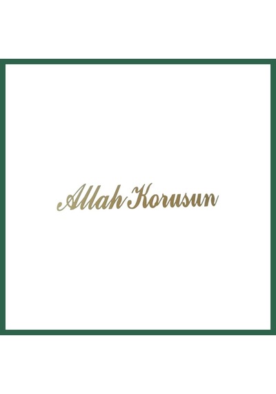 Bezos Allah Korusun Yazılı Oto Sticker Gold 14x3cm Bzs01 Standart
