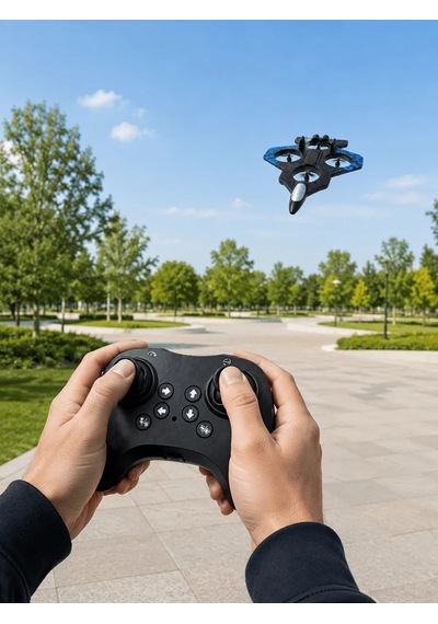 Ers Jet Tasarımlı Uzaktan Kumandalı Drone 4 Pervaneli 2.4g 360 Derece Takla Led Işıklı Uçak