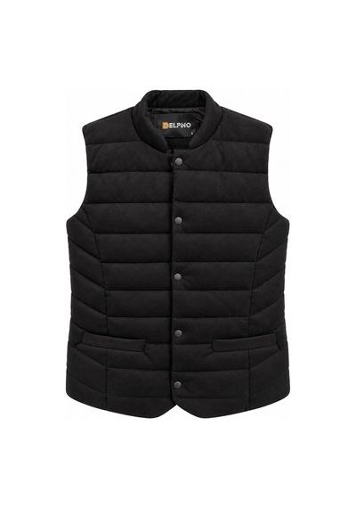 Classics Men Delpino Çıtçıtlı Erkek Slim Fit Süet Yelek 7831 Siyah