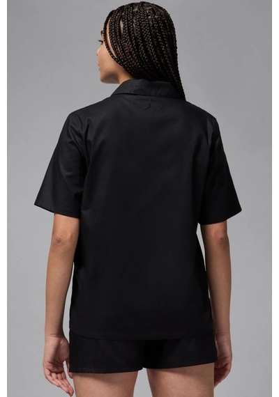 Nike Jordan Oversize Short Sleeve Top Black Oversize Kadın Gömlek Siyah Siyah