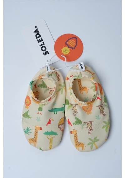 Soleda Uv Korumalı Kaydırmaz Bebek Çocuk Deniz Havuz Patiği Safari Jungle Çok Renkli