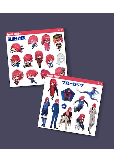 Bluelock-hyoma Chigiri-parlak Kağıt -2li Sticker Set-telefon Süsleme Blue Lock Beyaz