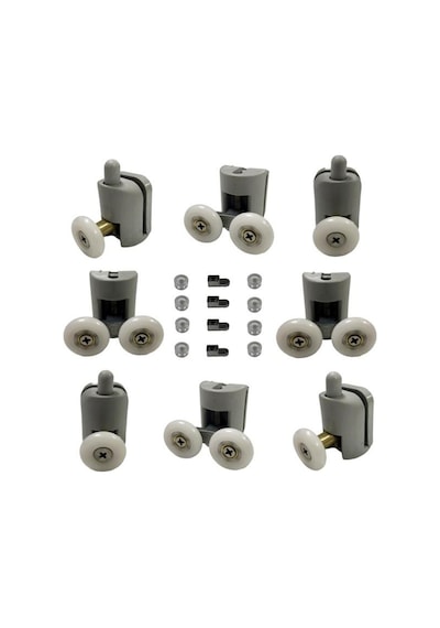 Duşakabin Tekerleği Rulman 8 Li Set Teker Çapı 22 Mm Gri