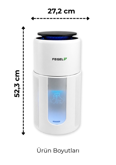 Fegel FG-202 WiFi 4 Katmanlı H13 HEPA PM2.5 Lazer Sensörlü Hava Temizleyici 50 m²