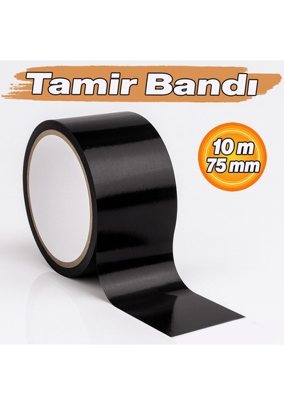 Siyah Tamir Bandı 75 Mm X 10 Mt Çok Amaçlı Güçlü Yapışkan Suya Dayanıklı Geçirmez Onarım Bandı