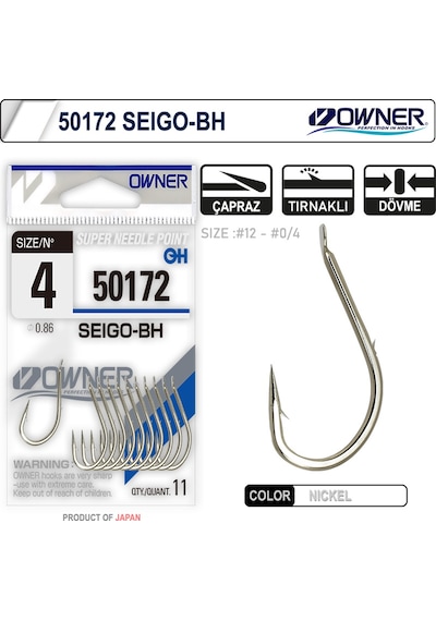 Owner 50172 Seigo-bh Nickel White İğne 4-0