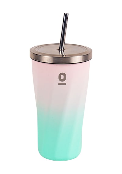 Paslanmaz Çelik Renk Geçişli Pipetli Mug Termos 500 ML No:79
