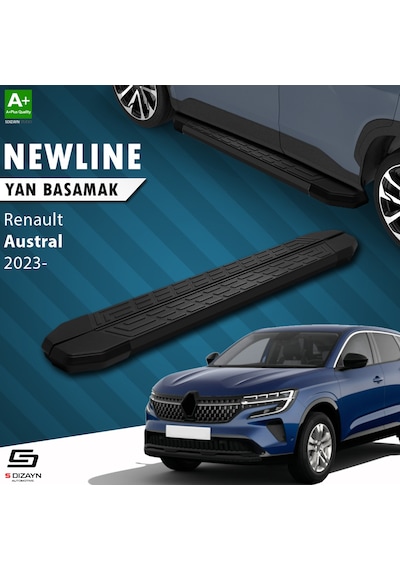S-dizayn Renault Austral Newline Siyah Yan Basamak 183 Cm 2023 Üzeri