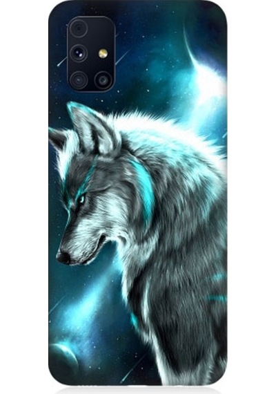 Samsung Galaxy M31s Uyumlu Kurt Asena Ve Ay Işığı Desenli Silikon Kılıf