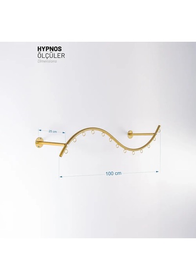 Hypnos Gold Metal Duvara Monte Askılık Gold