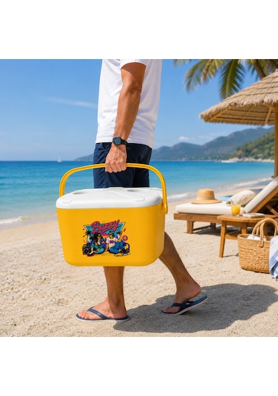 20 Lt Buzzy Retro Buzluk Termos 1179 Cooler Box -394 Sarı
