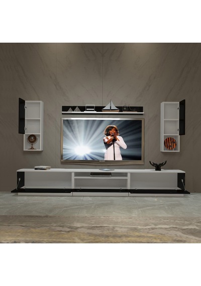Decoraktiv Trendstyle 270da Slm Tv Ünitesi Tv Sehpası Beyaz - Siyah