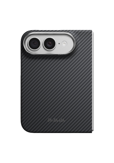 Apple Uyumlu iPhone Duo Kılıf M-safe Özellikli 600d Aramid Karbon Fiber Edge Black-grey Twill Kapak Siyah-gri Siyah - Gri