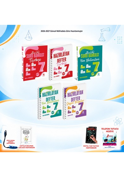 Çanta Yayınları 2026-2027 7. Sınıf Tüm Dersler 5 Kitap Sos Soru/paragraf Hariç Tam Seri Set