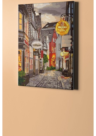 Webstyle Sayılarla Boyama Seti Kasnaklı Masal Sokağı 50 X 65 Cm