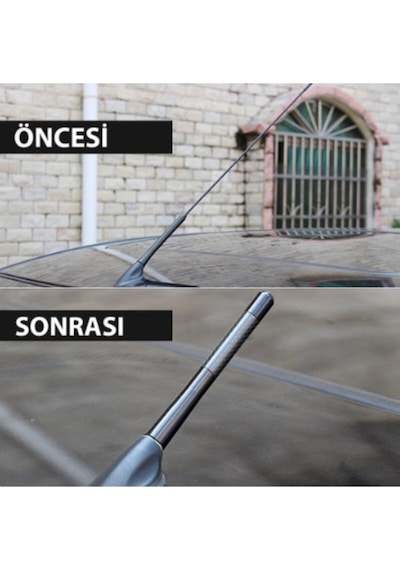 Volkswagen Jetta Uyumlu Karbon Fiber Oto Radyo Anteni Çubuk Anten Kırmızı