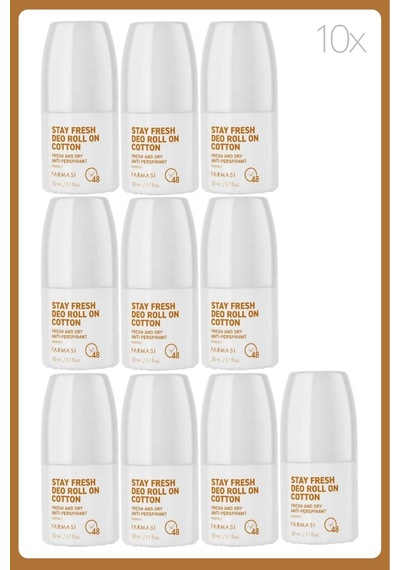 Stay Fresh Deo Roll On Kadın Cotton 48 Saat Koruma 50 Ml 10 Adet