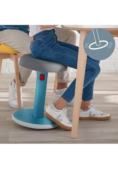 Leitz Ergo Active Hareketli Tabure 2si 1 Arada - Mavi - Kod:65180061 Mavi