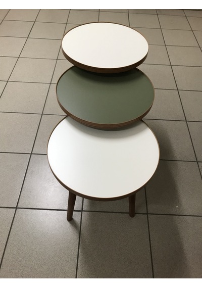 3.lü Zigon Sehpa Sarı 18mm 1.sınıf Mdf Lam Tabla