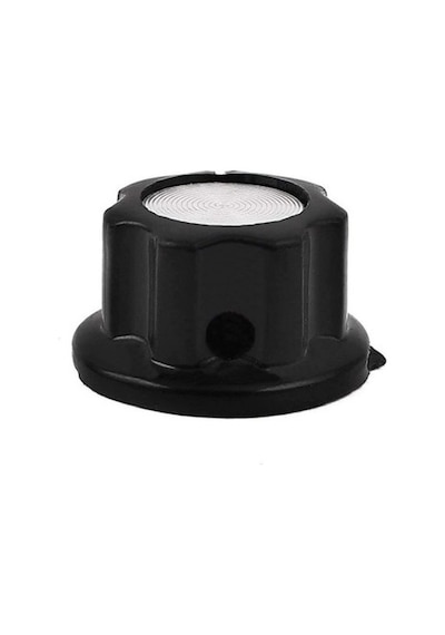 Plastik Pot Başlığı 16mm Siyah Gümüş Rotary Enkoder Ses Kontrol