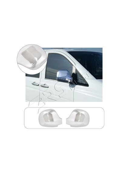 Mercedes Vito W639 Uyumlu 2004-2009 Ayna Kapağı 2 Parça Abs Krom Kaplama