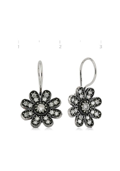 Gümüş Sallantılı Çiçek Küpe N11.48769