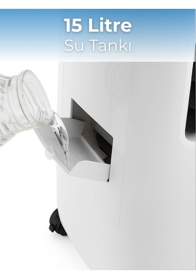 Woox Uzaktan Kumandalı Buz Kutulu Zaman Ayarlı 15lt Su Tanklı Dijital Ekran Hava Soğutucu, Nemlendirici