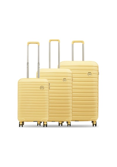 Ground Line Style 3'lü Set Valiz 10663 Sarı
