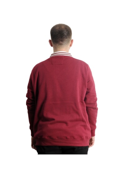 Mode Xl Büyük Beden Erkek Kolej Mont Süper 22614 Bordo Bordo