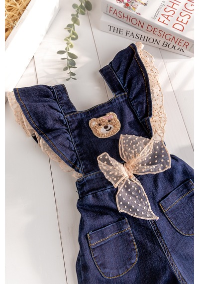 Babymod Kız Bebek-çocuk Denim Salopet Kot Tulum Lacivert