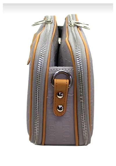 Just Polo Kadın Günlük Kullanıma Uygun Gofraj Baskılı Lüks Omuz Çantası Shoulder Bag Gri