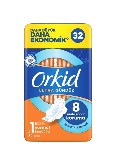 4 Adet Orkid Ultra Ekstra Dörtlü Paket Normal Ped 32'li