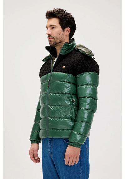 Bad Bear Albert Koyu Yeşil Erkek Puffer Mont Siyah