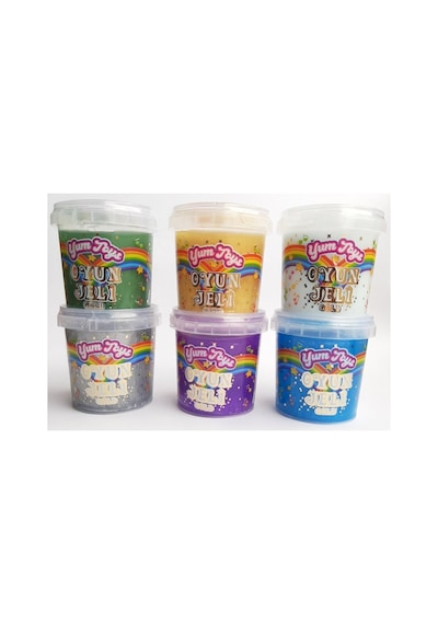 Yumtoys Gold Serisi Slaym - Hazır Slime 6 Renk 6 Kutu 140x6 Gr Sarı, Yeşil, Mor, Mavi, Gümüş, Beyaz
