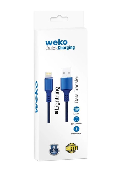 Weko Wk-22025 Usb To Lightning Örgülü Siyah Telefon Şarj Kablosu