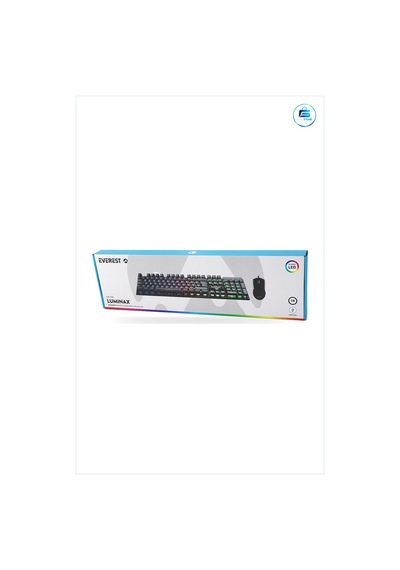 Kablolu Rgb Oyuncu Klavye Mouse Seti Siyah Usb Bağlantılı Işıklı Optik