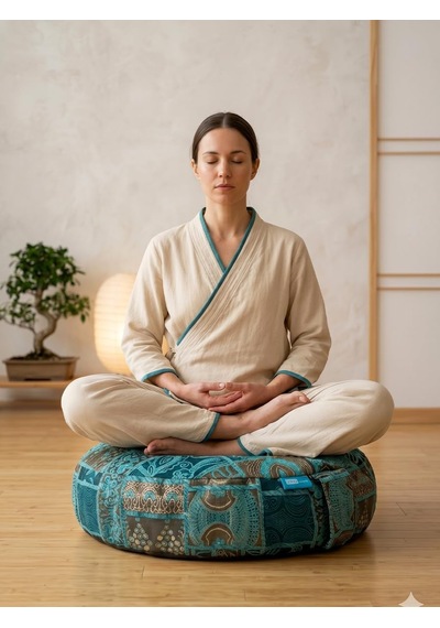 Tr 60cm Çapında Yoga Minderi, Karabuğday Kabuğu Dolgulu Meditasyon Minderi, Geniş Yoga Minderi, Premium İtalyan Ku Diğer